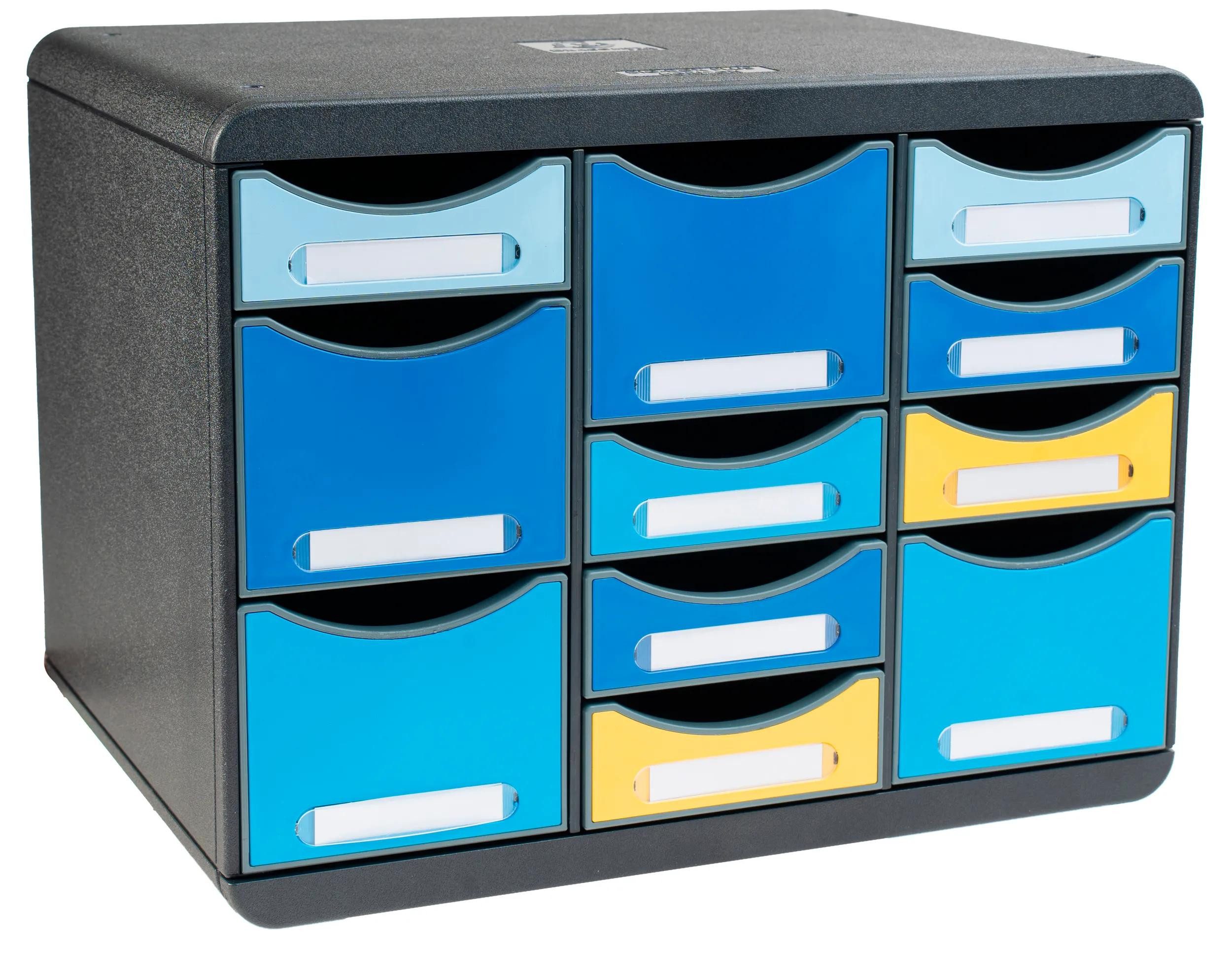 EXACOMPTA Schubladenbox Schubladenbox STORE BOX MULTI 11 offene Schubladen sortiert 3137202D, Schubladenboxen