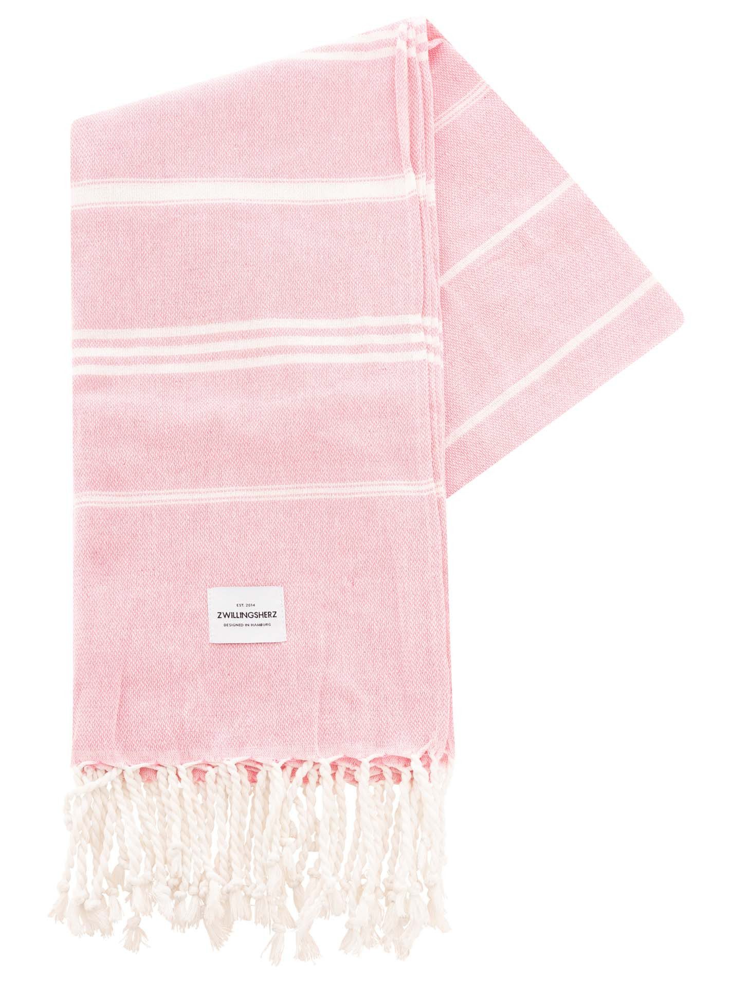 Zwillingsherz "Towel", gewebte Ware (1-St), mit Tasseln, Streifenmuster