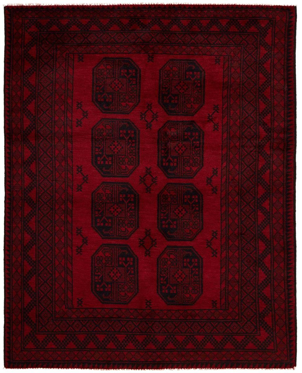 Orientteppich Afghan Akhche 153x196 Handgeknüpfter Orientteppich, Nain Trading, rechteckig, Höhe: 6 mm