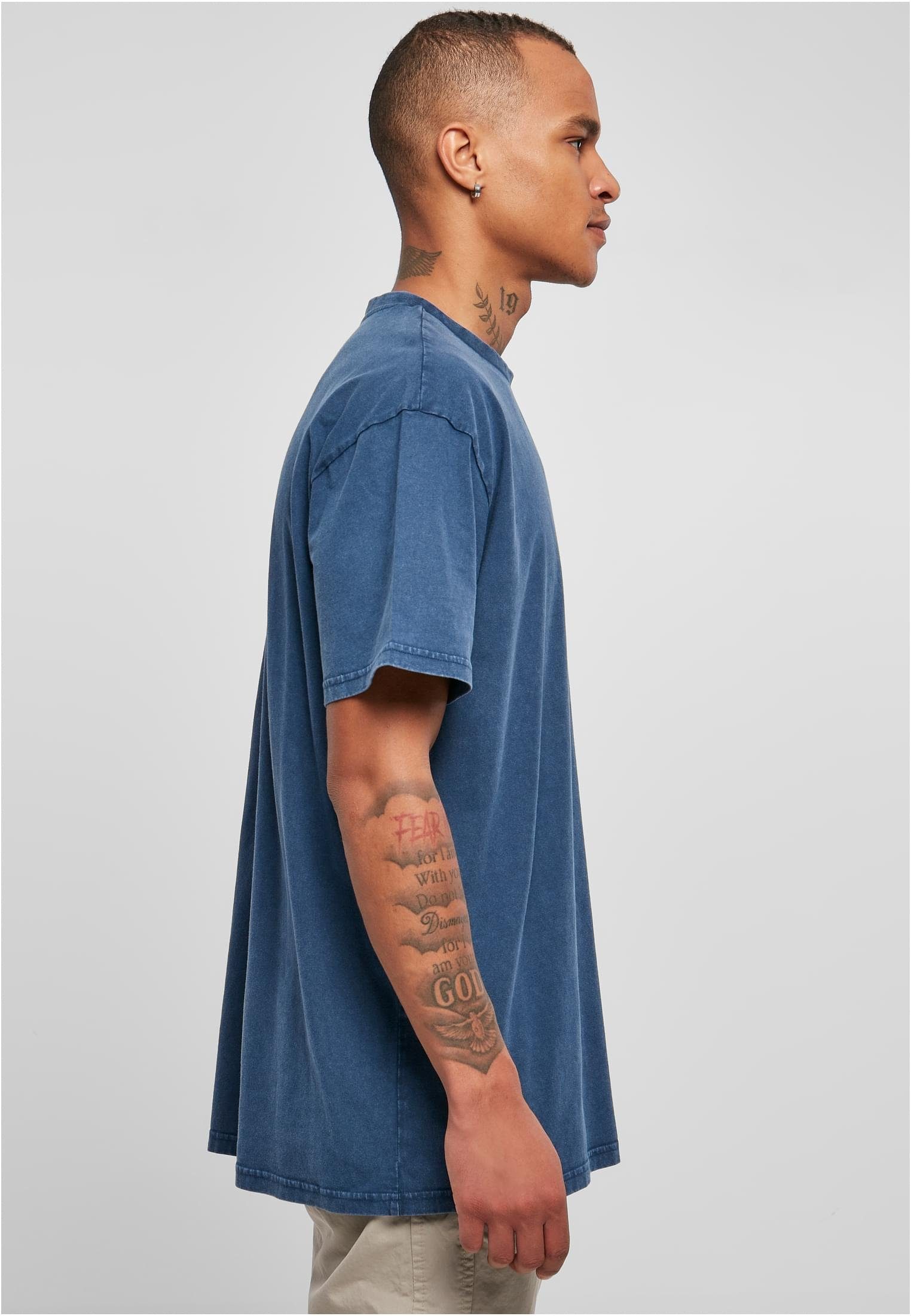 URBAN (1-tlg) Embroidery Tee Small Herren Oversized CLASSICS spaceblue Kurzarmshirt