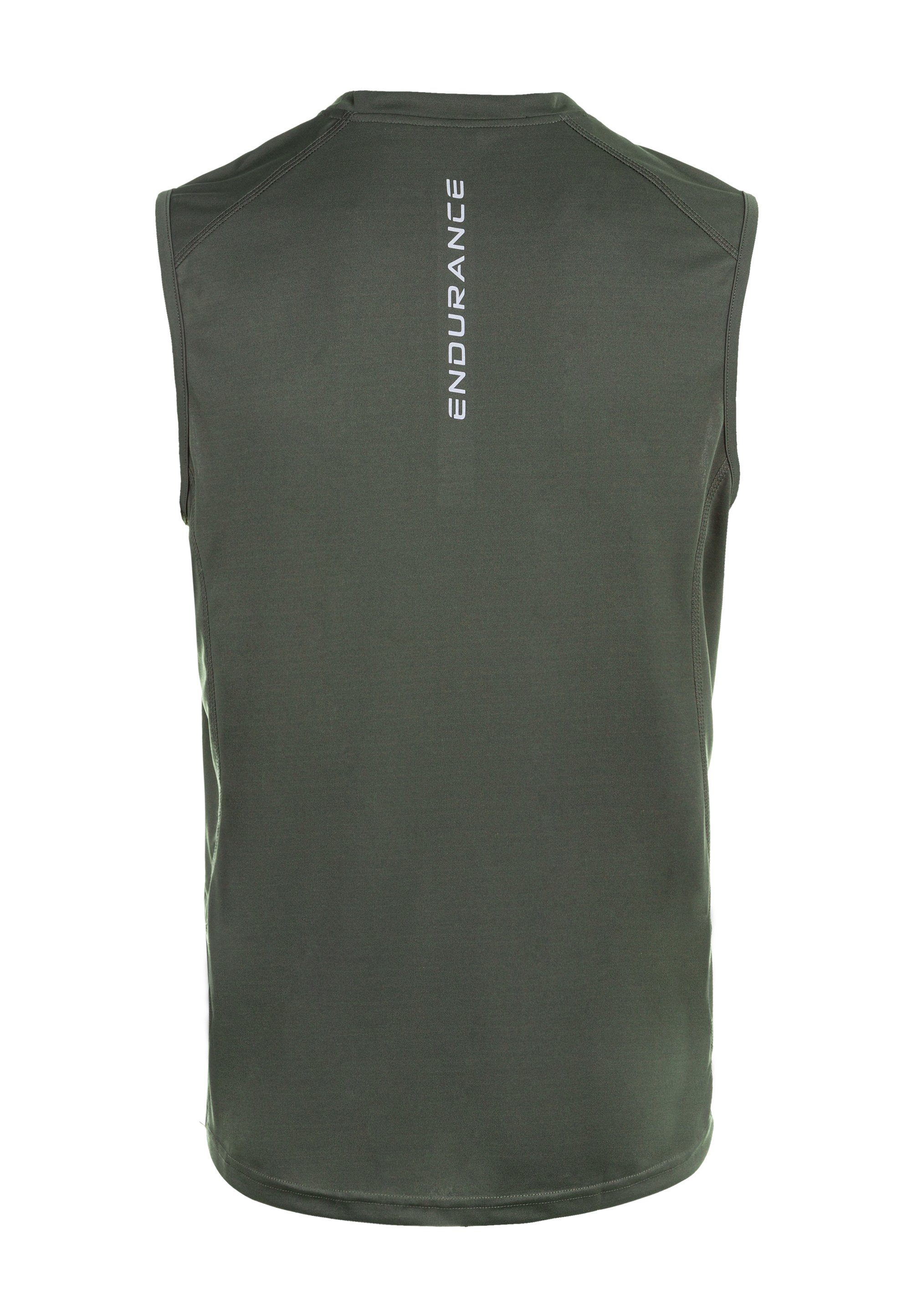 QUICK Muskelshirt praktischer DRY-Technologie ENDURANCE Landeer (1-tlg) mit olivgrün