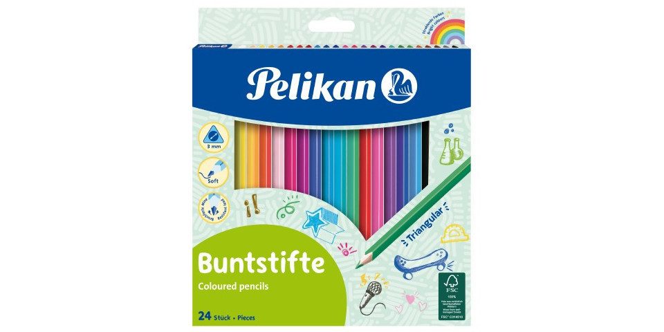 Pelikan Buntstift Pelikan Buntstifte dreieckig, 24er Set