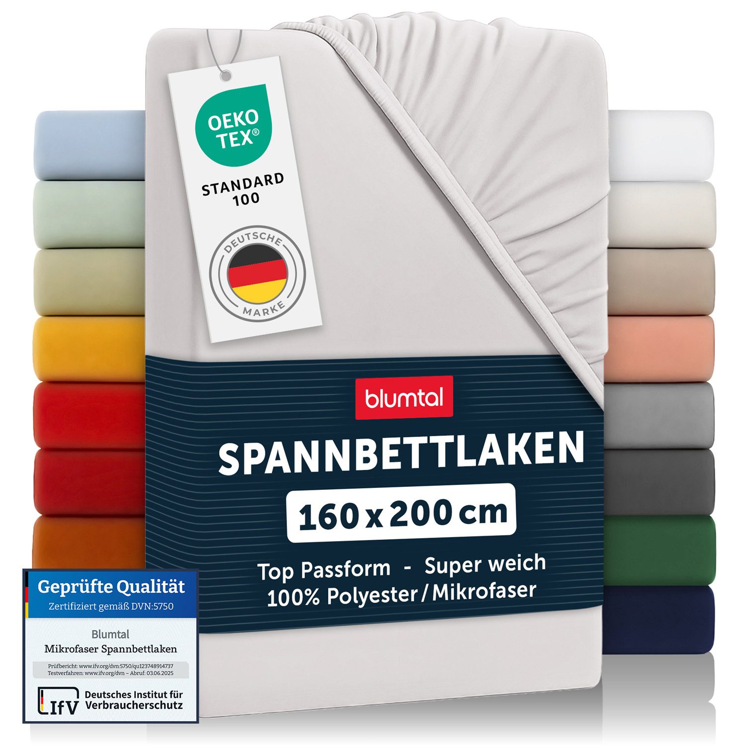 Blumtal Spannbettlaken Bettlaken aus Mikrofaser, Mikrofaser, Gummizug: rundum, (2 Stück)