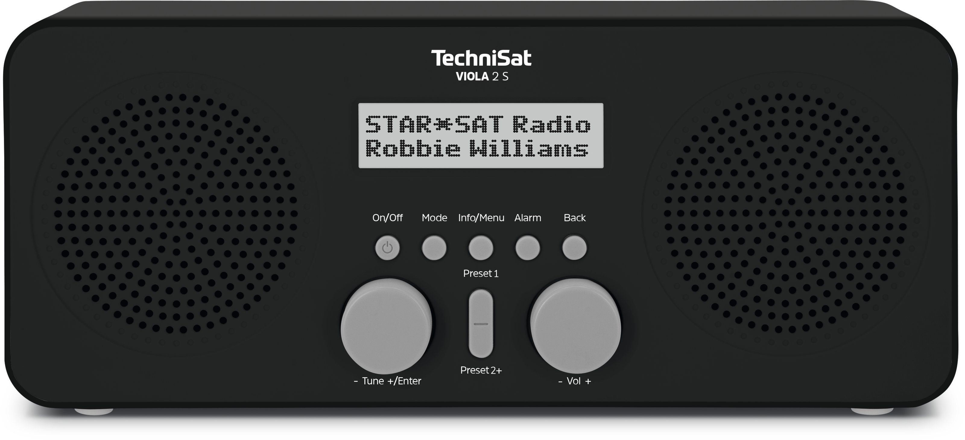 TechniSat VIOLA 2 S Digitalradio (DAB) (Digitalradio (DAB), UKW, 4 W, Weck- und Sleep-Funktion, Netz- und Batteriebetrieb) schwarz