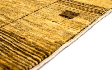 Wollteppich Ziegler Modern Teppich handgeknüpft gelb, morgenland, rechteckig, Höhe: 7 mm, handgeknüpft