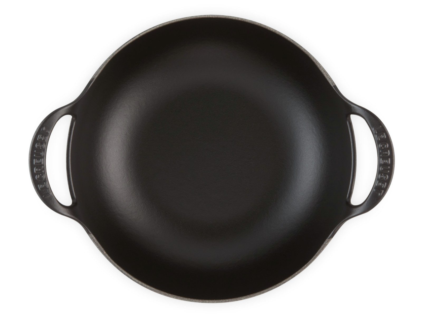 LE CREUSET Kochtopf Balti Dish Tradition rund schwarz matt 24cm, Emailliertes Gusseisen