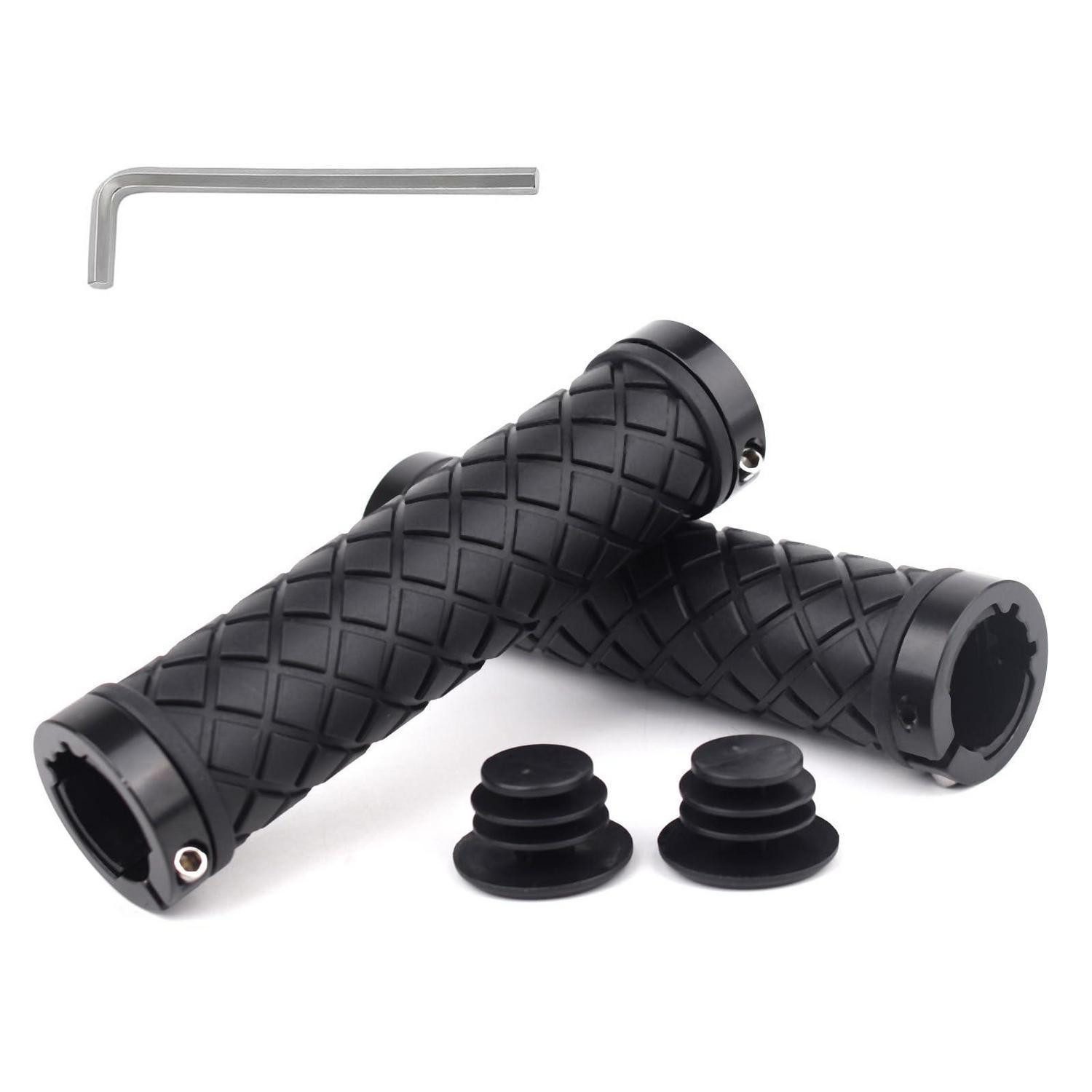 LuxusKollektion Fahrradlenkergriff Fahrradgriffe Doppelklemmung 22mm MTB BMX Ebike Stil 3 (2-St)