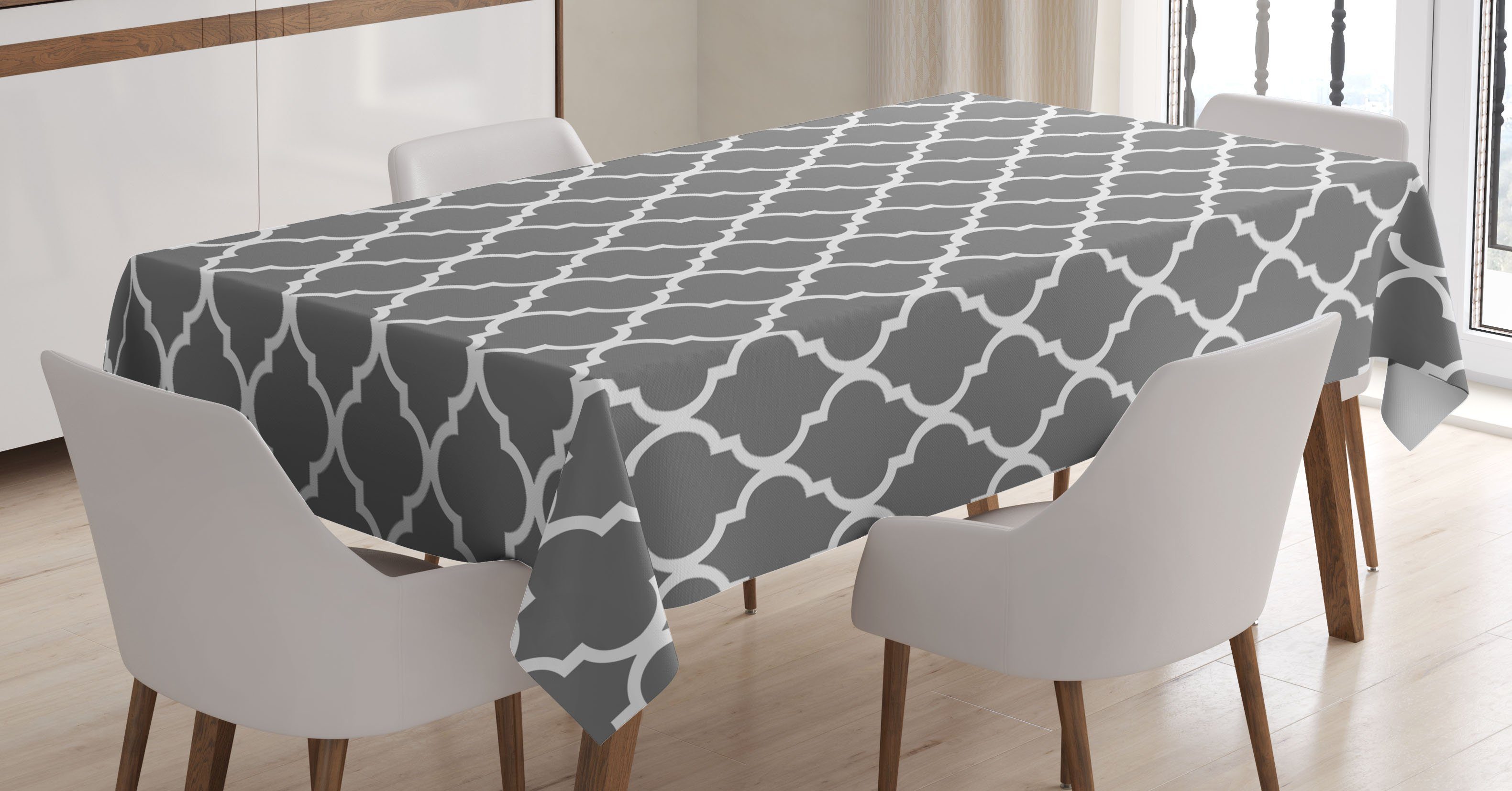 Abakuhaus geeignet Inspired Grau Farben, Barbed Bereich Farbfest Außen den Tischdecke Für Waschbar Klare Land