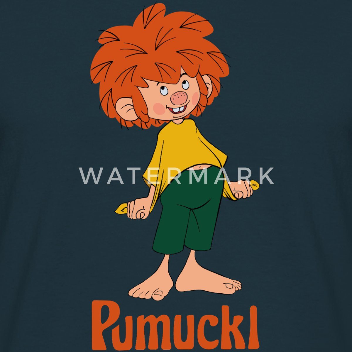 Spreadshirt T-Shirt Pumuckl Mit Frecher Pose Und Verschmitztem Lächeln Männ günstig online kaufen