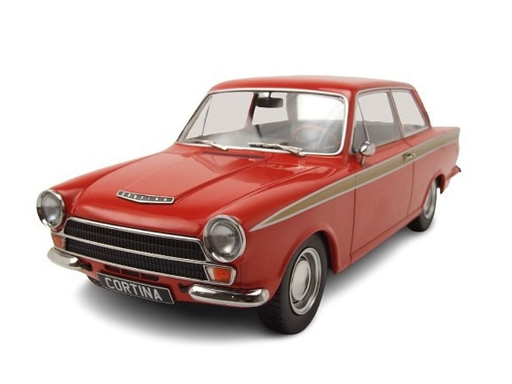MCG Modellauto Ford Lotus Cortina 1966 rot gold, Maßstab 1:18