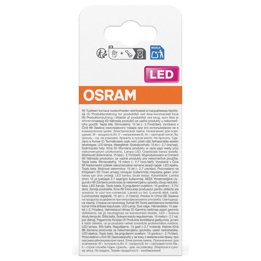 Osram LED-Leuchtmittel OSRAM 4099854785511 COB LED EEK F (A - G) E27 Glühlampenform 7 W Warmw