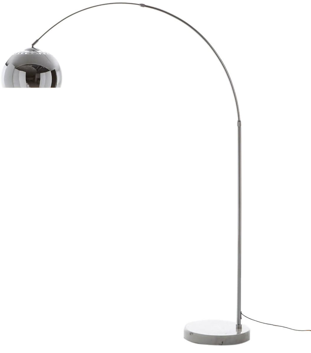 DELIFE Stehlampe Big-Deal, Eco Silberfarben Marmor günstig online kaufen