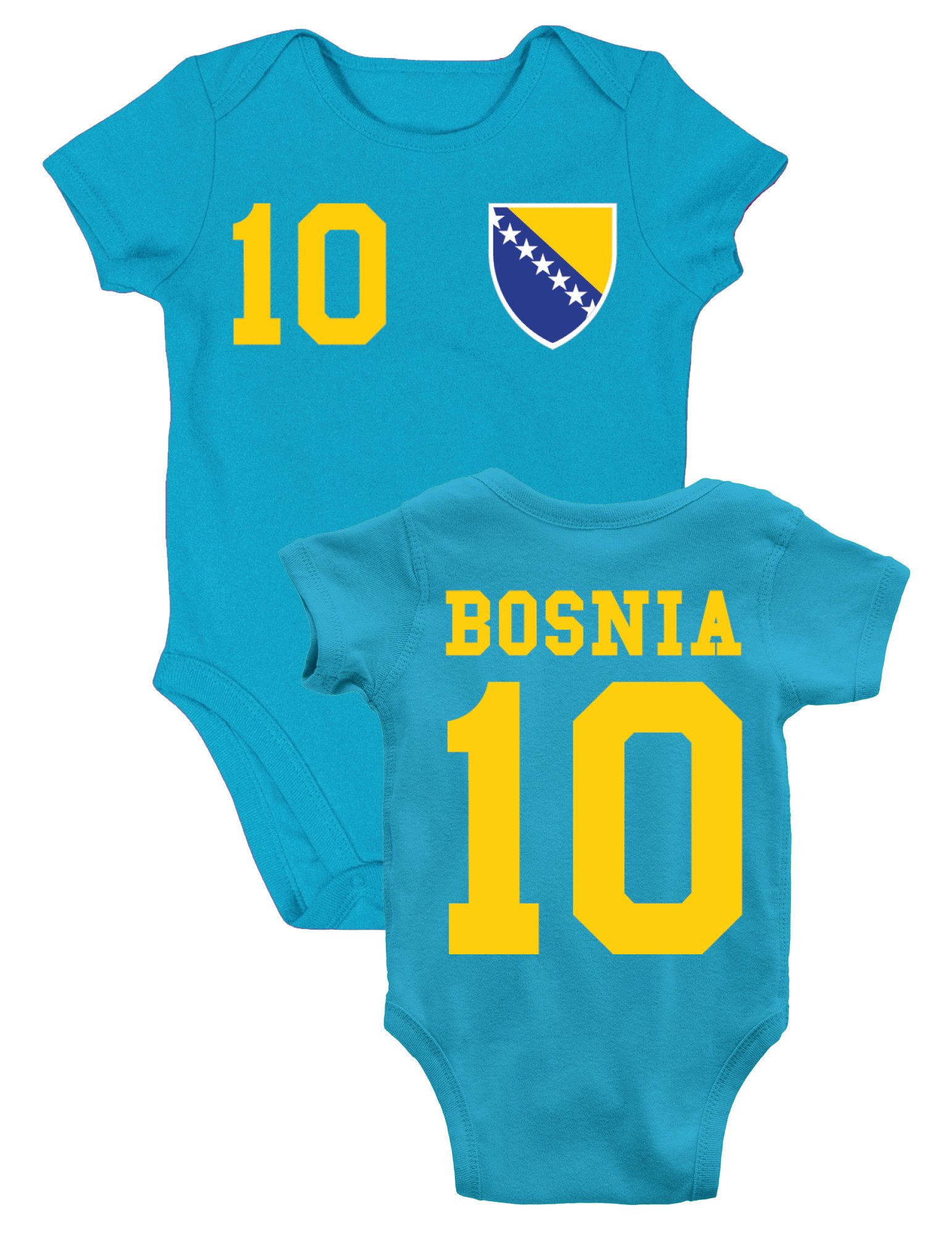 Youth Designz Kurzarmbody Kinder Baby Body Strampler "Bosnia" sportlich stylisch Statement mit stylischen sportlichen Print Aufdruck für Babys Jungen und Mädchen