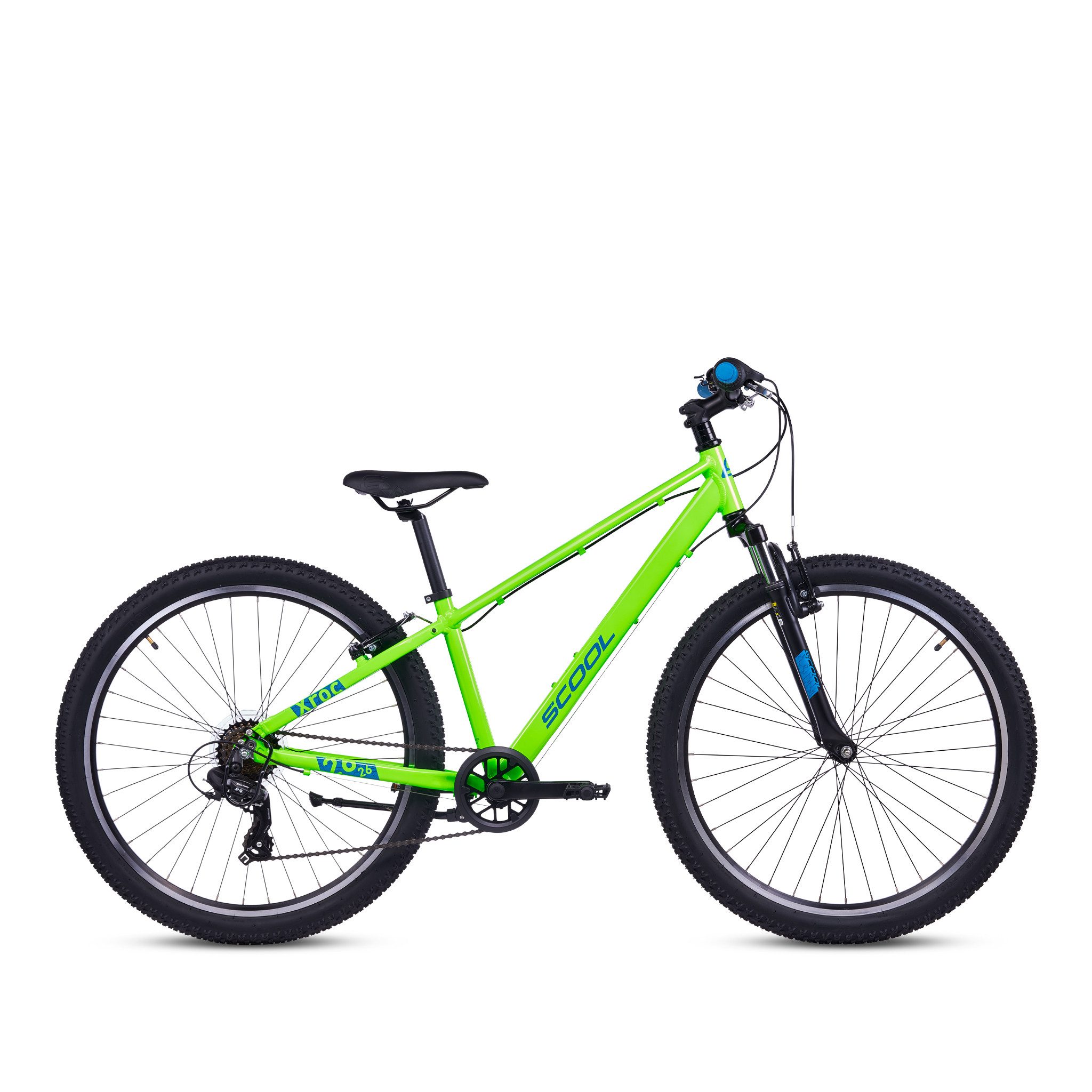 S’COOL Jugendfahrrad S'COOL Xroc Pro 26-K7 Neon Green/Ocean, 7 Gang Shimano, Kettenschaltung