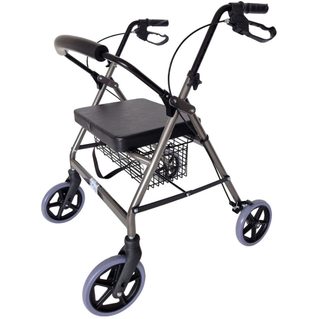 abc HOME Rollator klappbar, verstellbare Höhe, extra breite Sitzfläche, XXL