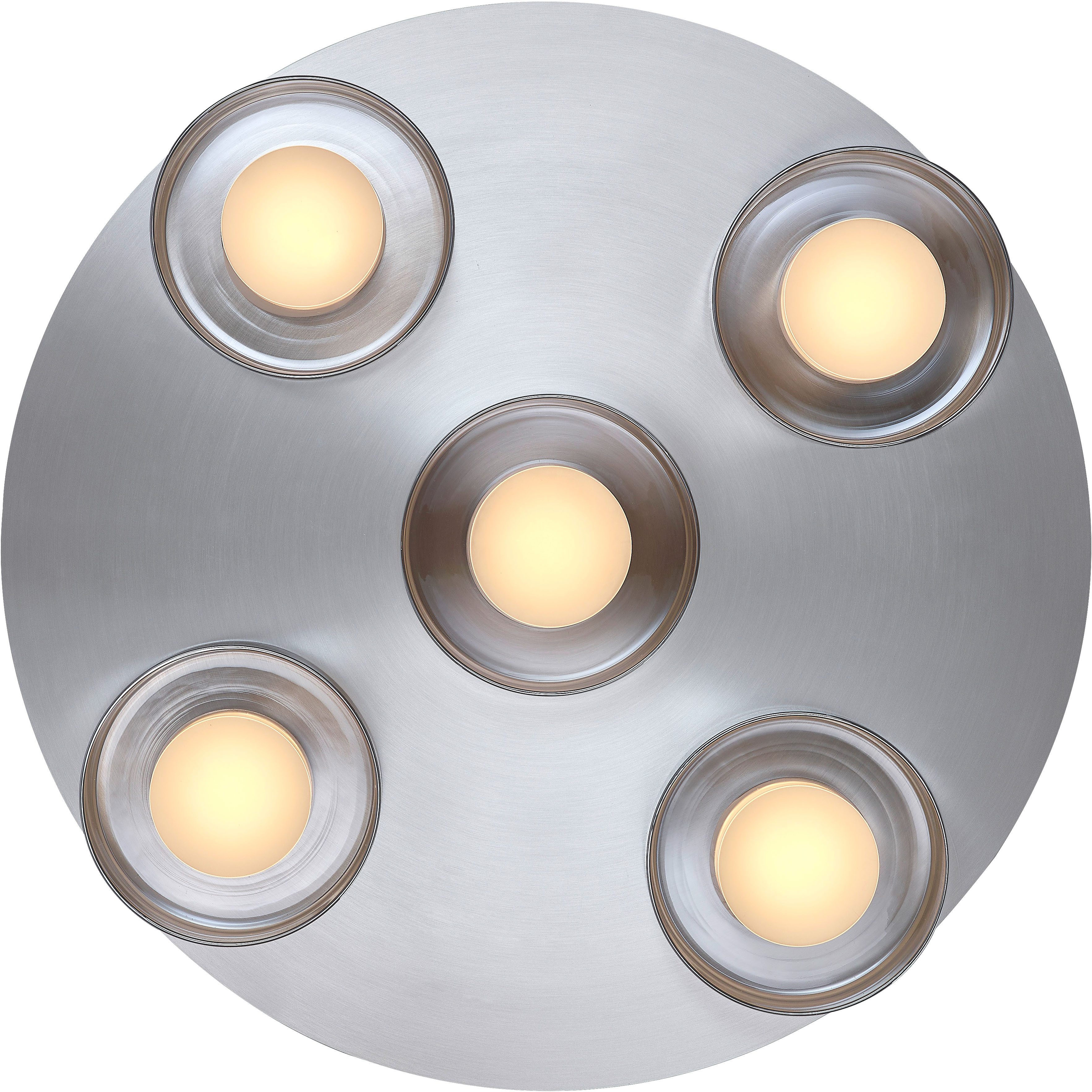 HELL höllisch gutes Licht LED Deckenleuchte DUNE, LED fest integriert, Extra-Warmweiß, B-Link Fernbedienung, Dim to warm