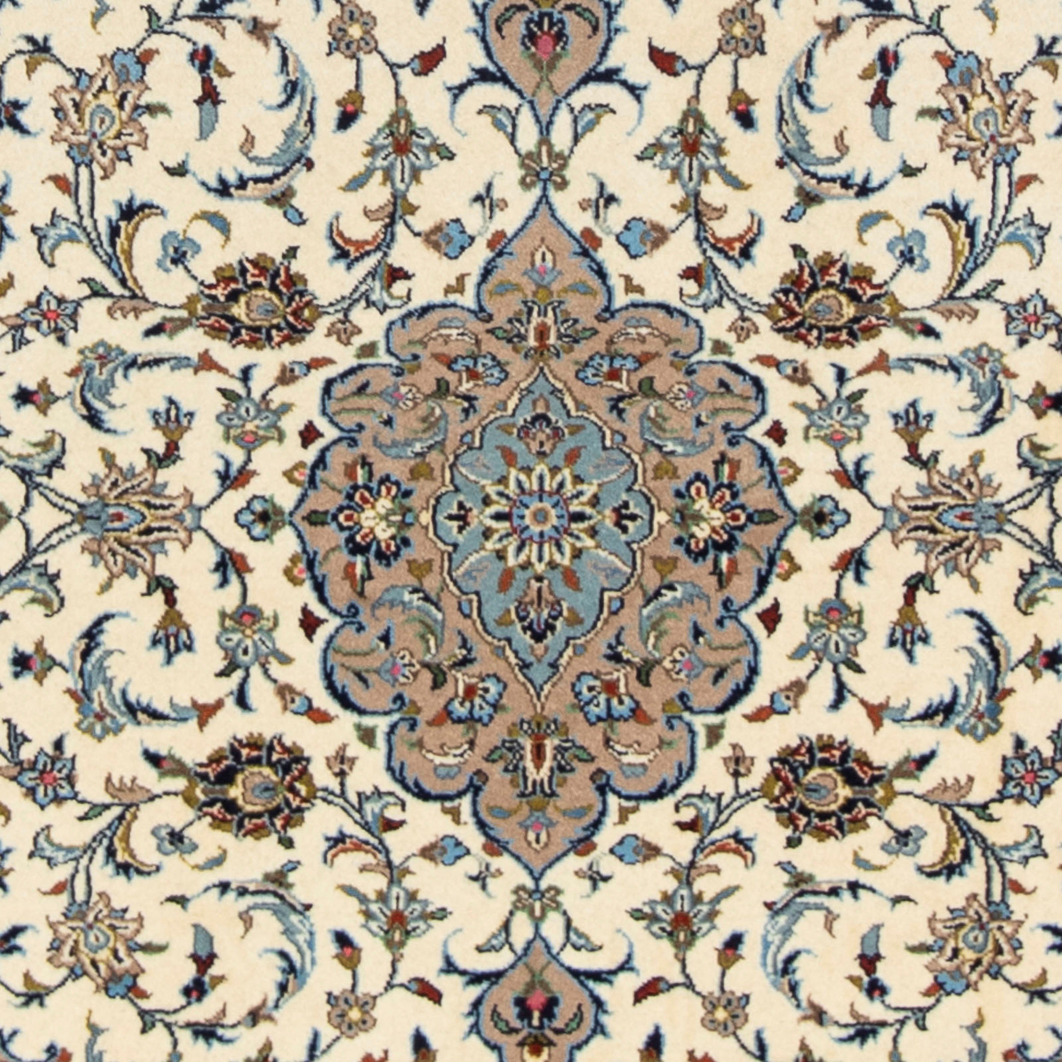 Orientteppich Perser - Keshan cm - Wohnzimmer, mit 10 172 x mm, Zertifikat Einzelstück morgenland, Höhe: rechteckig, Handgeknüpft, - beige, 110