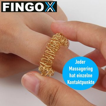 MAVURA Massageroller FINGOX Akupressur Ringe Finger Massage Akupunktur Handmassage, 6-tlg., Entspannung Faszien, Massagering Durchblutung Anti Stress Antistress Ring