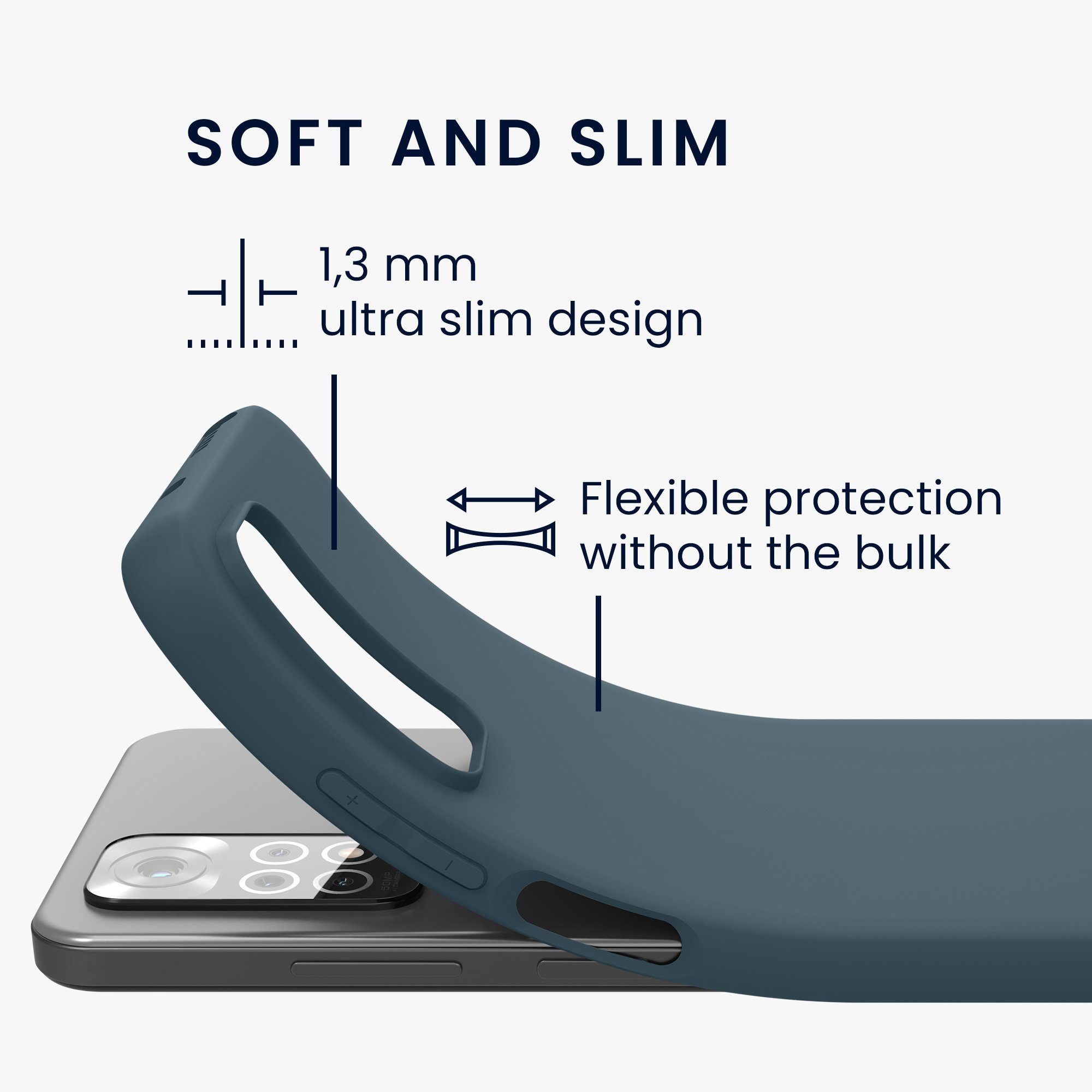 kwmobile Handyhülle Hülle für Xiaomi Redmi Note 11 / Note 11S, Hülle Silikon - Soft Handyhülle - Handy Case Cover