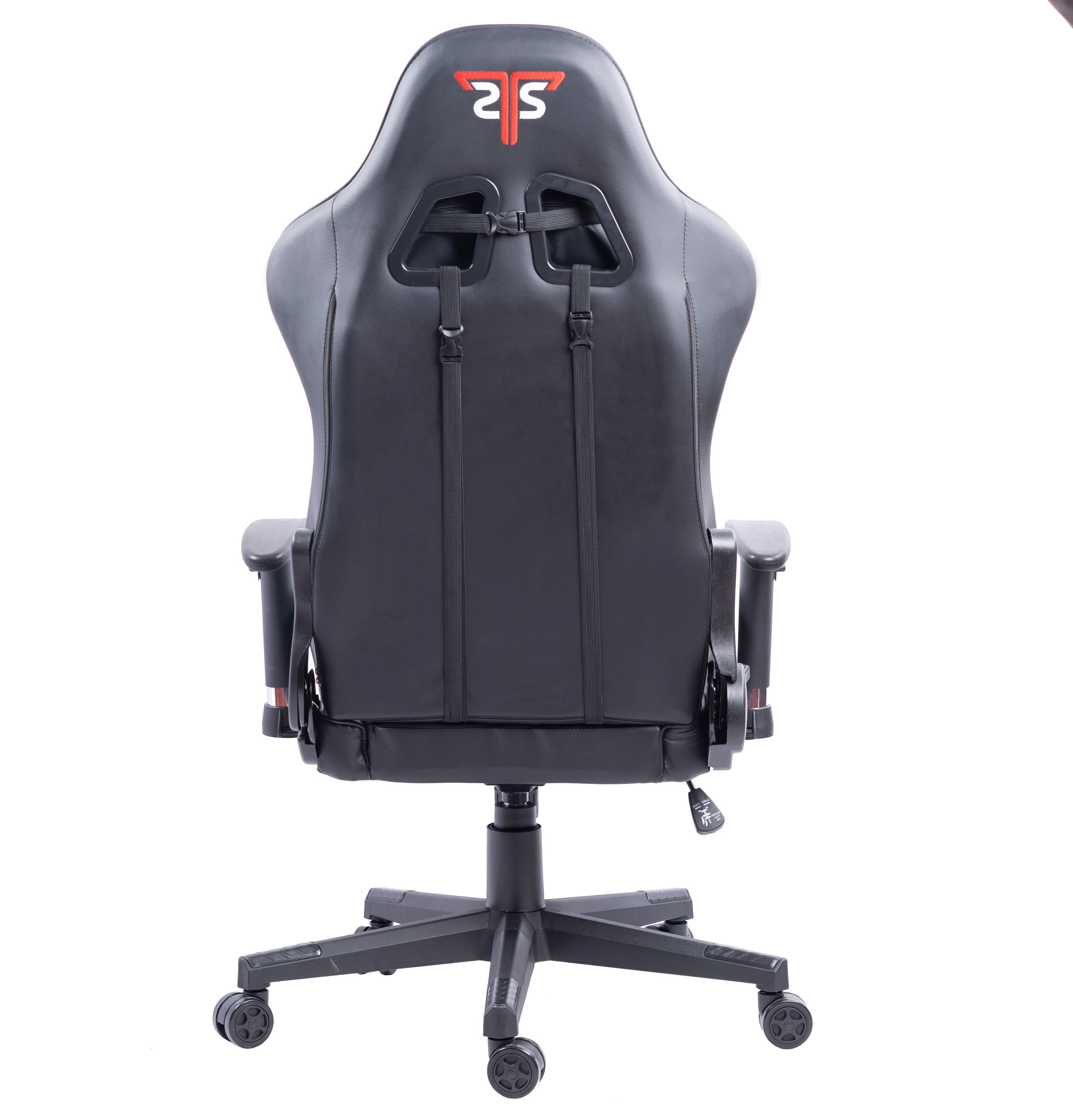 Hyrican Gaming-Stuhl "Striker Copilot" Bürostuhl, Kinder ergonomischer Gamingstuhl, für geeignet Kunstleder, Schreibtischstuhl, und Jugendliche schwarz