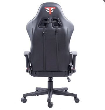 Hyrican Gaming-Stuhl "Striker Copilot" schwarz, Kunstleder, ergonomischer Gamingstuhl, Bürostuhl, Schreibtischstuhl, geeignet für Kinder und Jugendliche