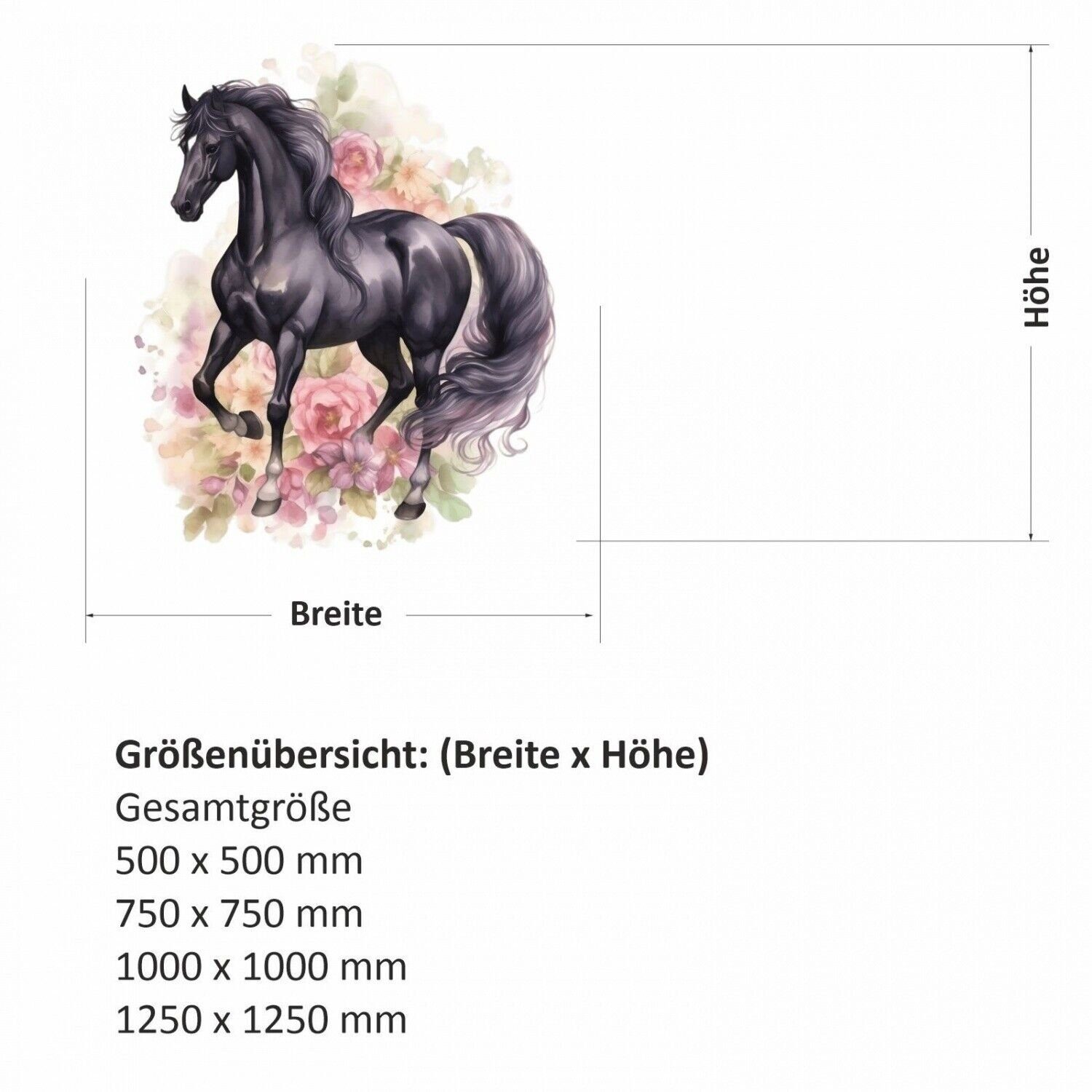 nikima Wandtattoo 245 Wandtattoo Pferd Rappe günstig online kaufen