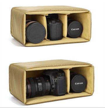 Dekorative Kameratasche Stoß Partition Gepolsterte Kamera-Taschen SLR DSLR Insert Schutztasche (1-tlg), Wasserdicht