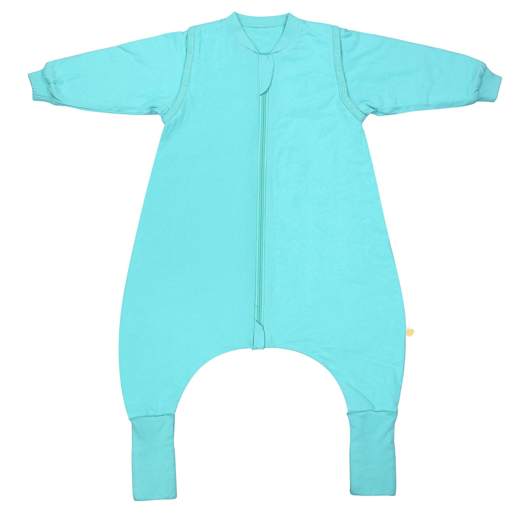 Schlummersack Kinderschlafsack Schlafsack mit Füßen und umklappbaren Bündchen, 1.0 Tog OEKO-TEX