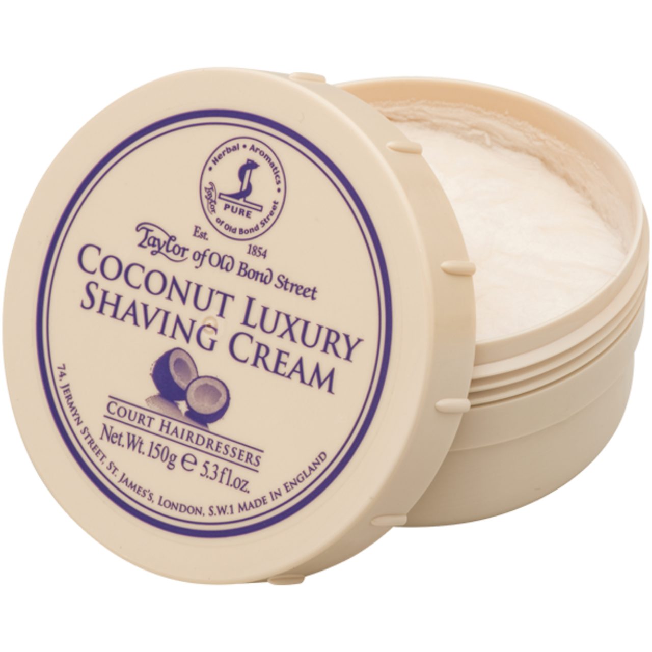 Taylor of Old Bond Street Rasiercreme Coconut Luxury Shaving Cream, für Alle Haartypen, für Alle Hauttypen