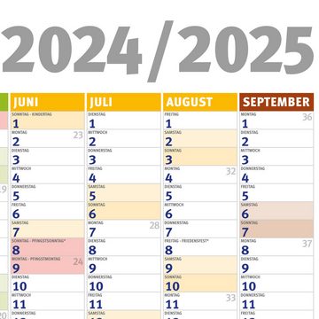 empireposter Jahresplaner Schuljahresplaner 2024/2025 Wandplaner Kalender Poster - 91,5x61 cm