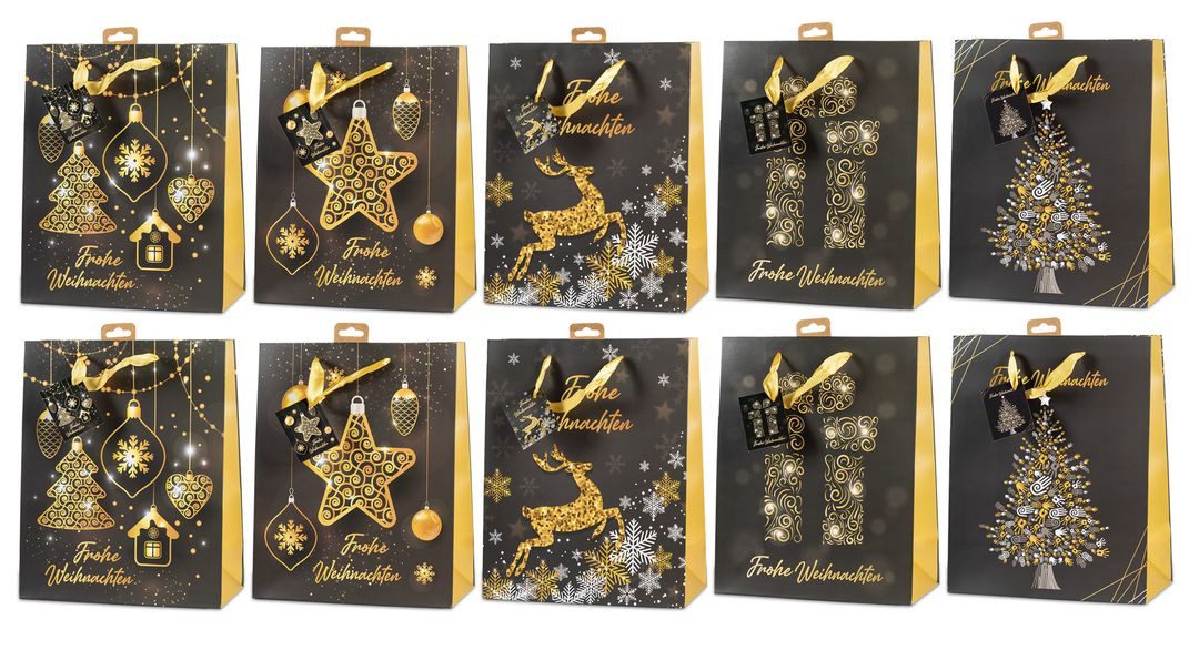 laro Geschenkbox Laro Geschenktaschen Geschenktüten Weihnachten 10/20/40/100stk Medium (10 St)
