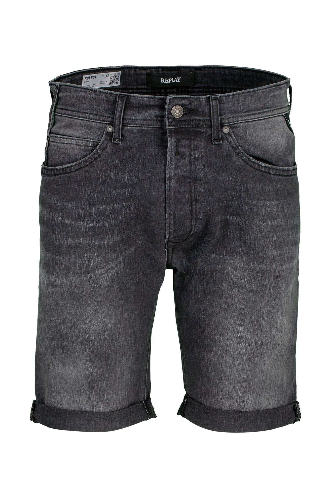 Shorts 10.5 Oz Black Od Black Stretch Denim