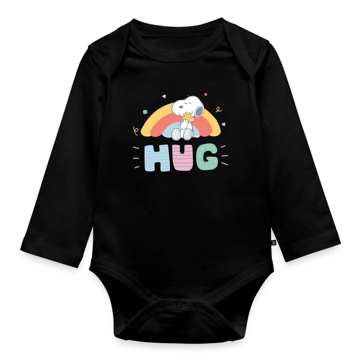 Spreadshirt Langarmbody Peanuts Snoopy & Woodstock Hug Tages Baby Body Langarm (1-tlg)