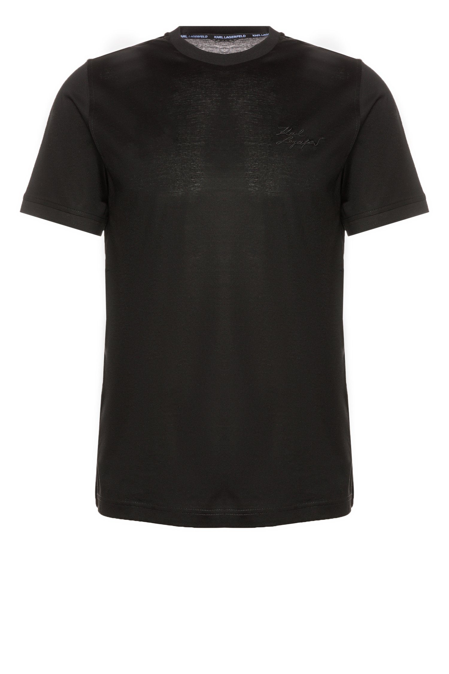 KARL LAGERFELD T-Shirt mit Stitching (1-tlg) Schwarz (990)
