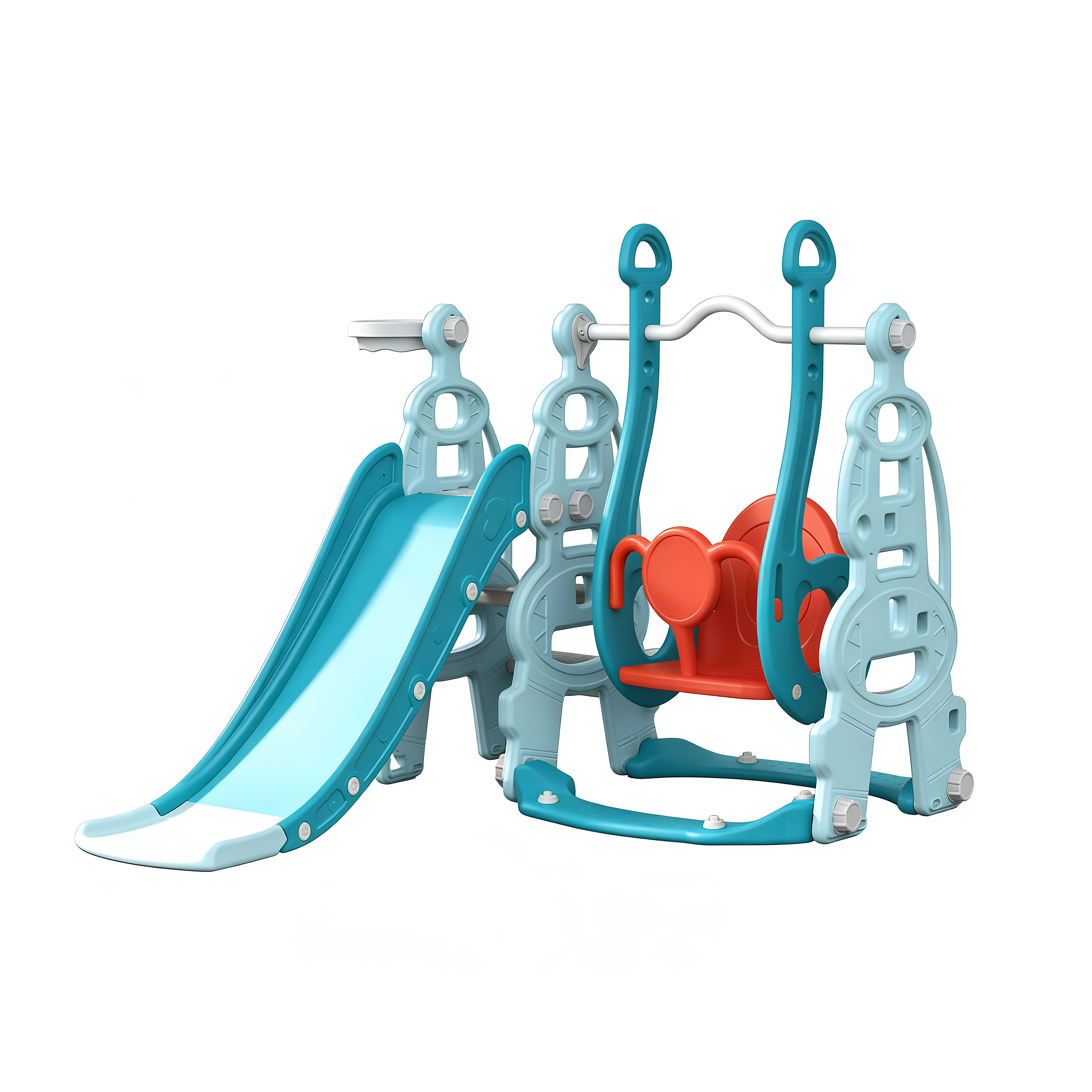 oyajia Rutsche 4-in-1 Kinderrutsche, Gartenrutsche Breite Stufen und Griffe