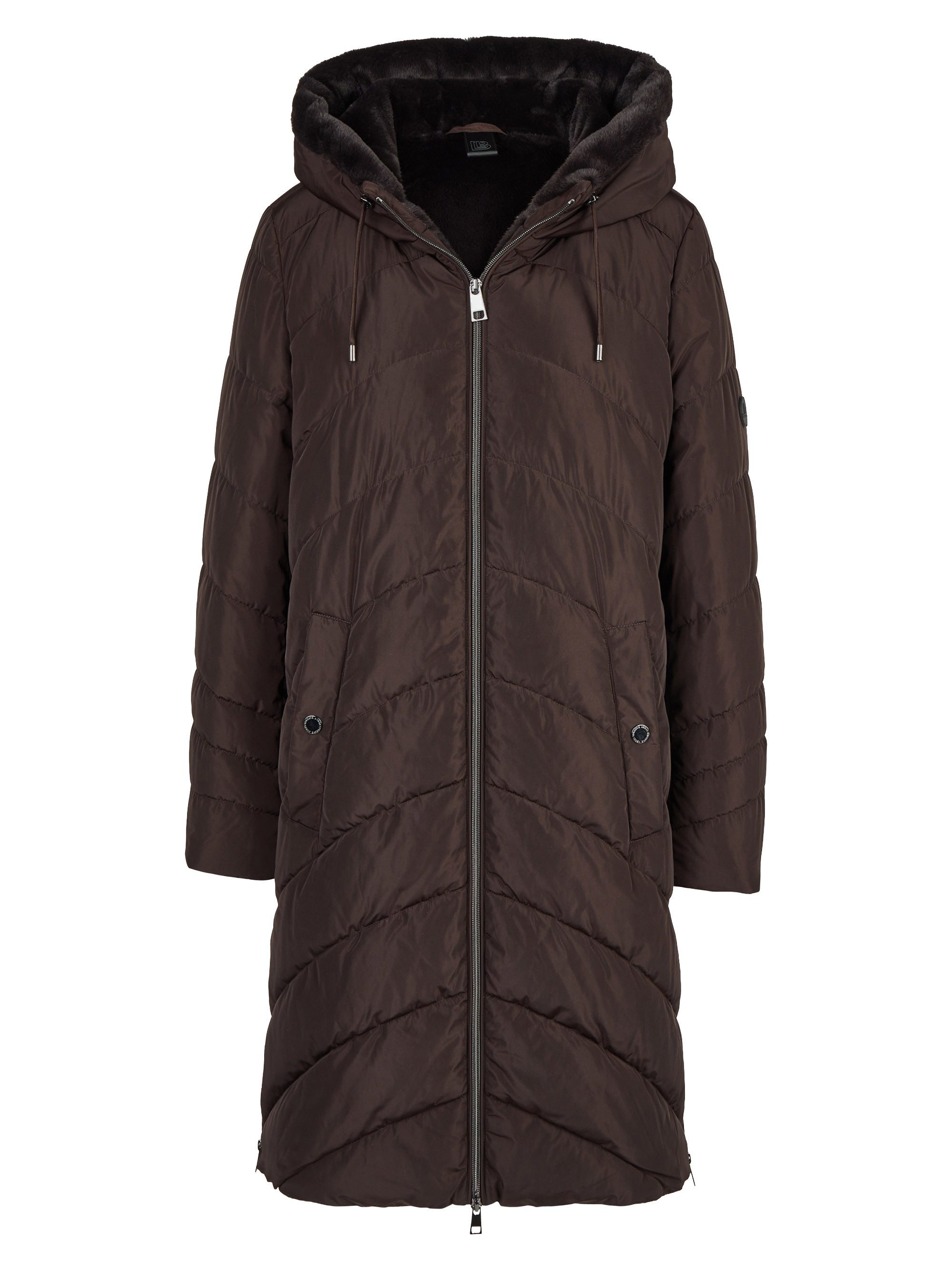 Barbara Lebek Steppmantel warmer Wintermantel Damen mit Webpelz