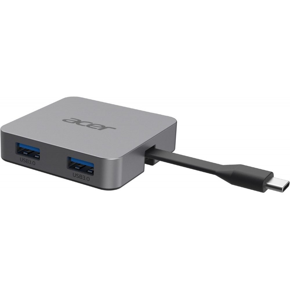 Acer Acer 4-in-1 USB-C Mini Dock - USB-Hub Maus (HDMI Port mit 4K Unterstützung, Typ C PD-Anschluss für Schnellladung, Äußerst kompaktes Design)