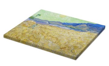 Posterlounge Leinwandbild Vincent van Gogh, Weizenfeld mit Schnitter bei aufgehender Sonne, Wohnzimmer Malerei