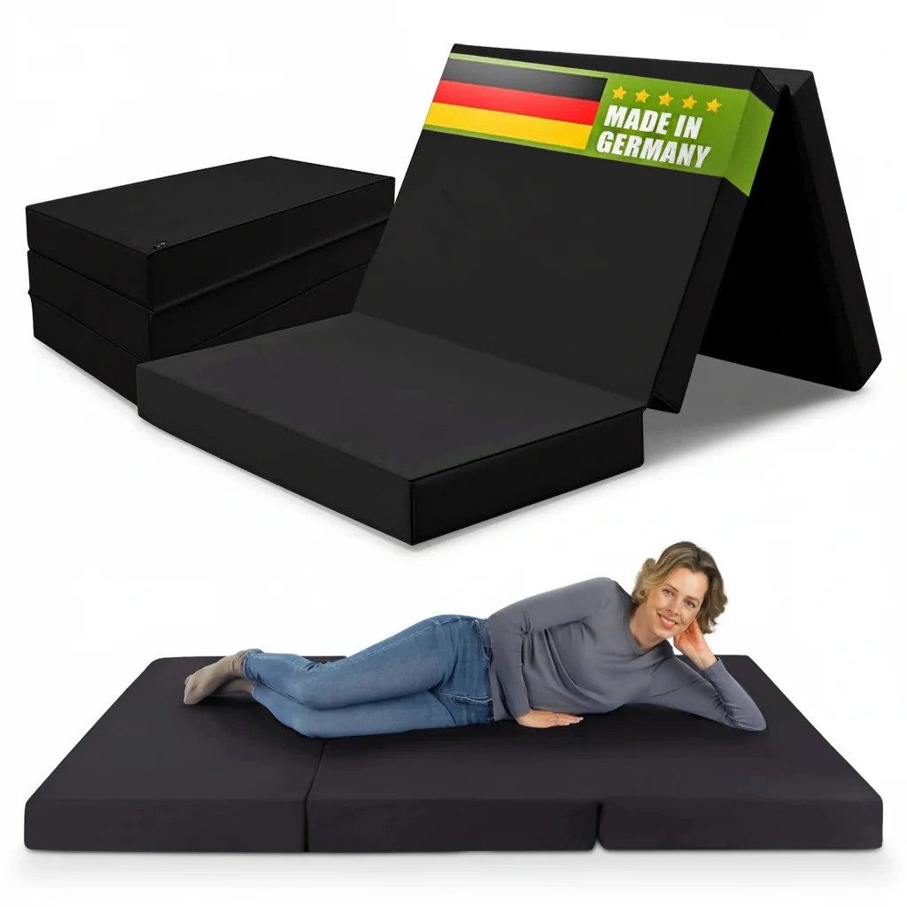 Klappmatratze Faltmatratze, Gästebett klappbar, Gästematratze, shogazi ®, 12 cm hoch, MADE IN GERMANY