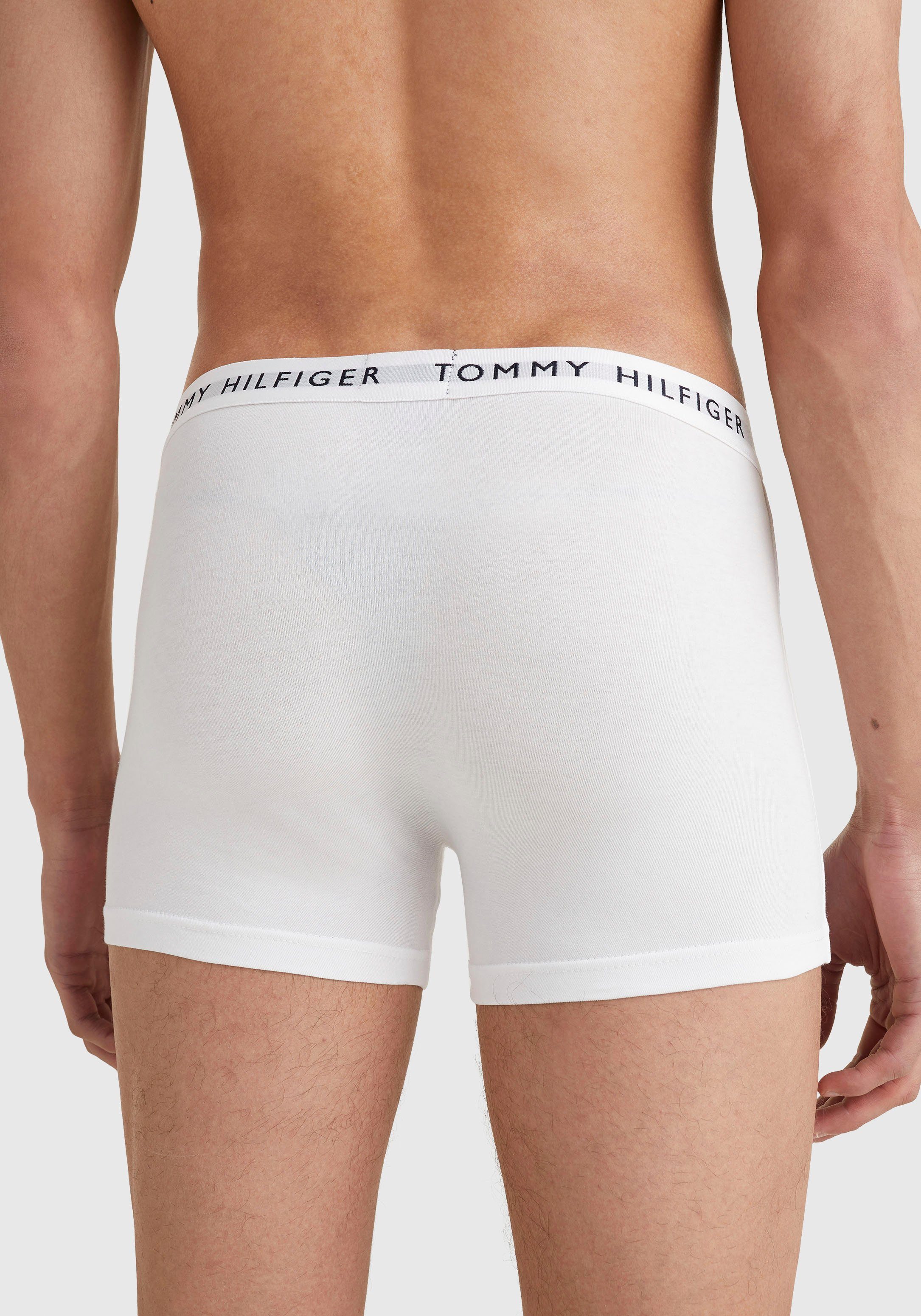 mit 3er-Pack) weiß-blau-rot (Packung, Logo Tommy Hilfiger Underwear Boxer Webbund 3-St.,