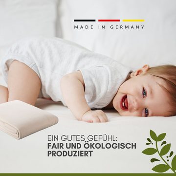 Matratzenschutzbezug Moltonauflage aus 100 Bio-Baumwolle - MADE IN GERMANY NULANI HOME, besonders hautfreundlich und für Allergiker geeignet ÖKOTEX