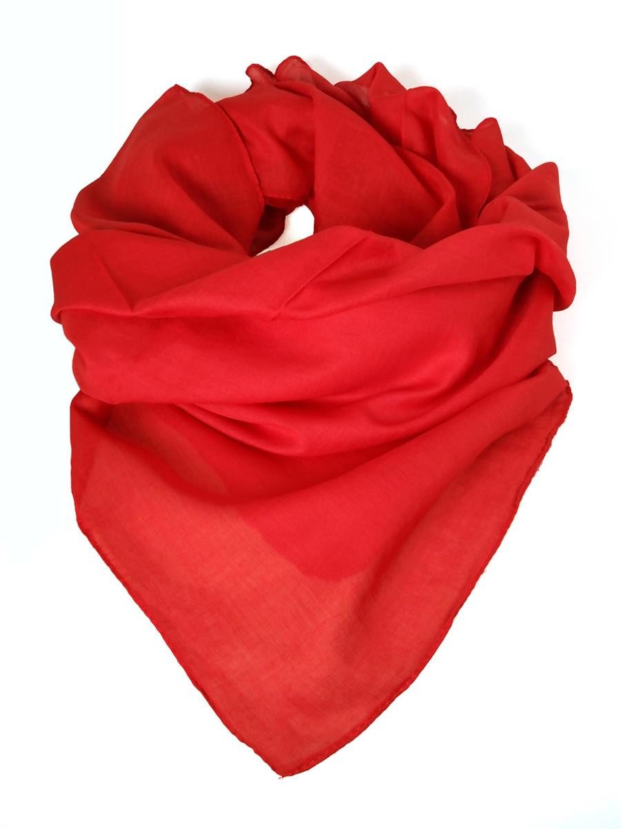 Hathi Halstuch Tuch Halstuch 100% Baumwolle unifarben rot, ca. 100 x100 cm, (1-St)