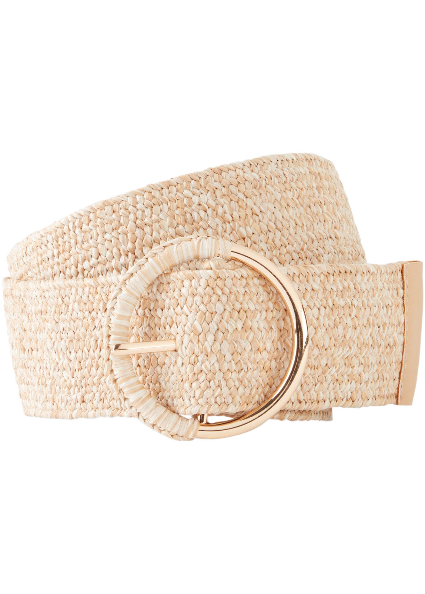 bonprix Taillengürtel aus Polypropylen, mit Elastodien-Anteil, in Stroh-Optik