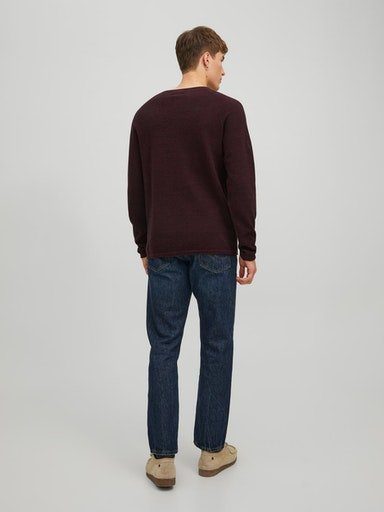 Jack & Jones Rundhalspullover CREW Port KNIT Royale JJEHILL NECK NOOS