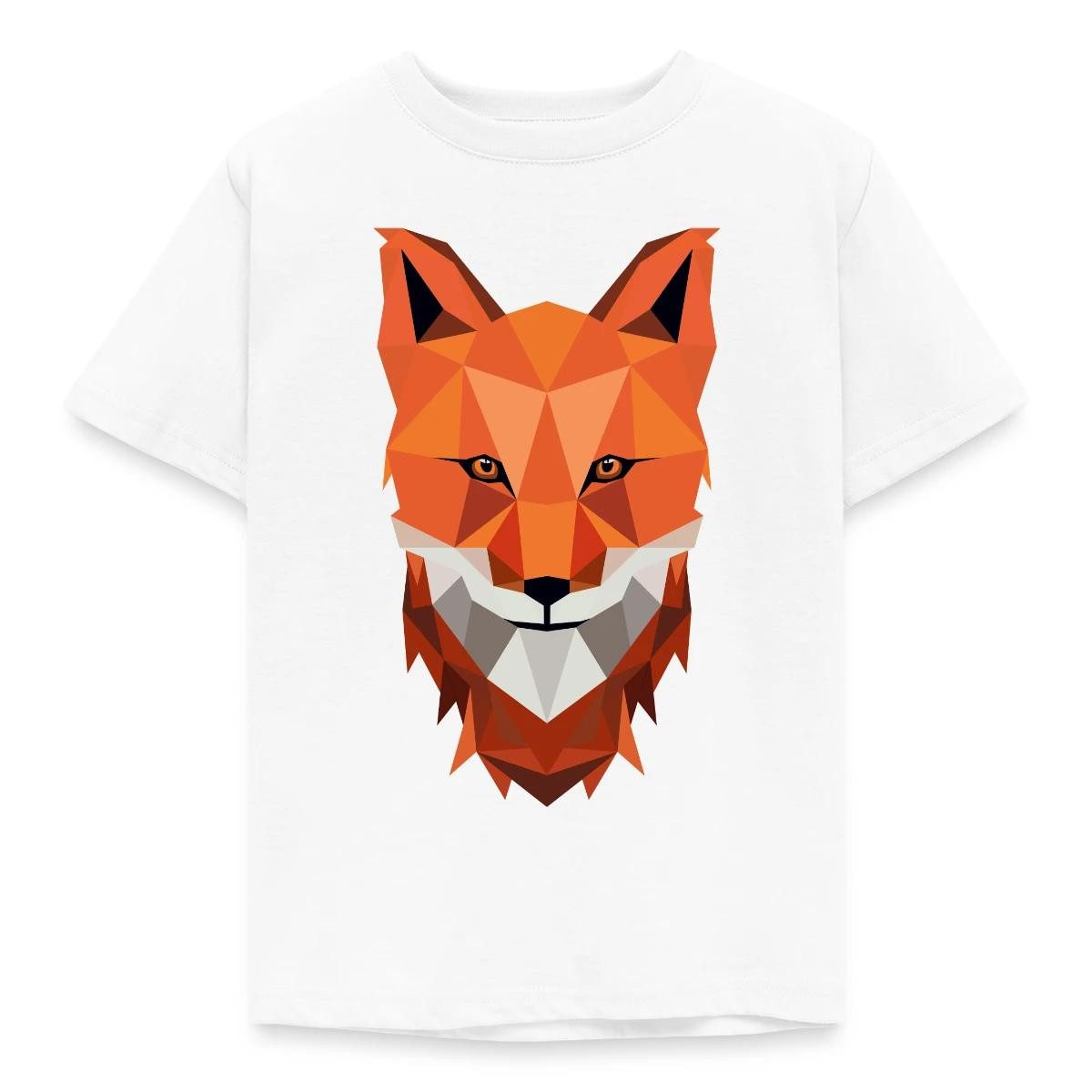 Spreadshirt T-Shirt Fuchs Polygon Low Poly Kinder T-Shirt (1-tlg)