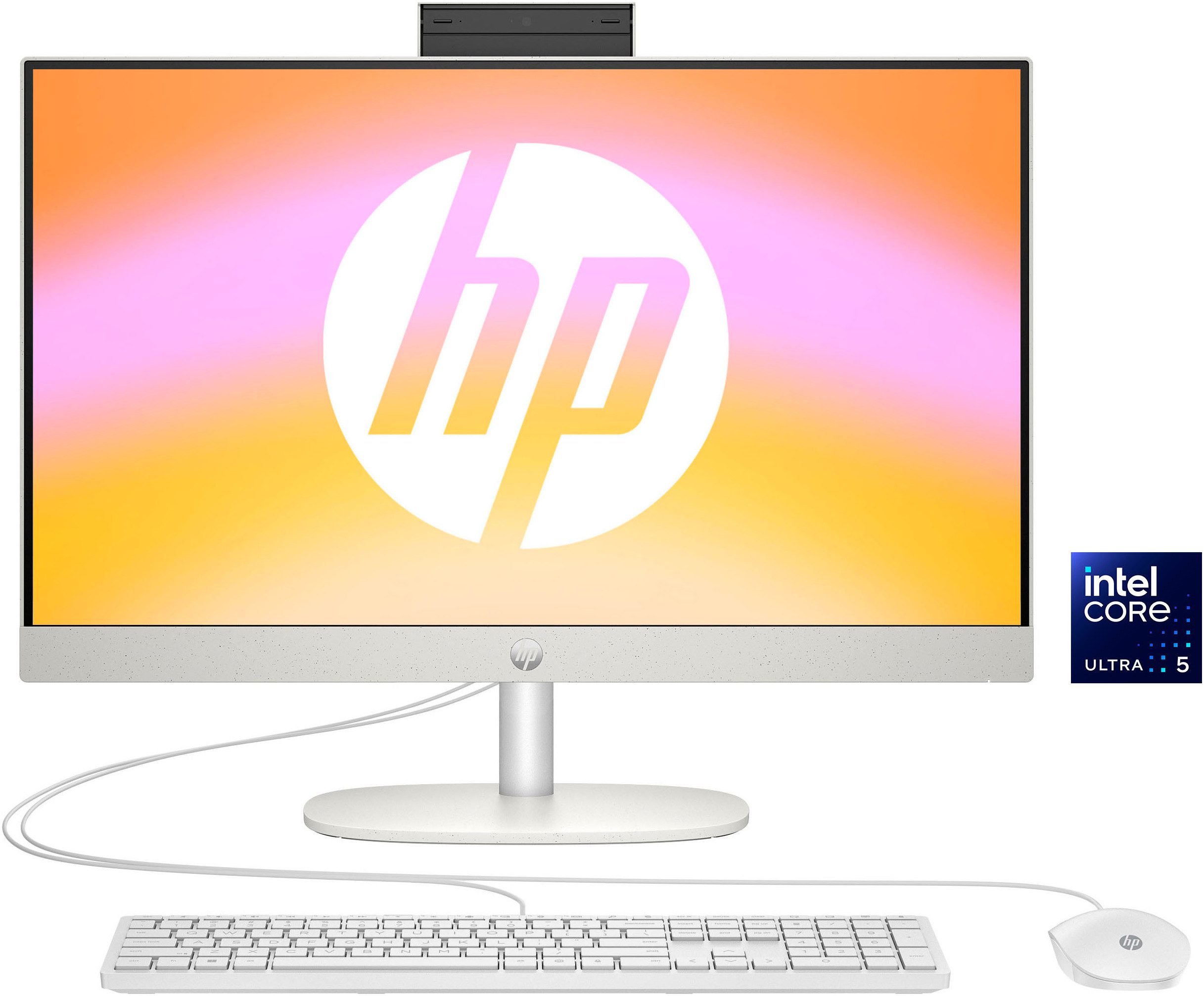 HP 24-cr1201ng All-in-One PC (23,8 Zoll, Intel Core Ultra 5 125U, Intel Internal Graphics, 16 GB RAM, 512 GB SSD)