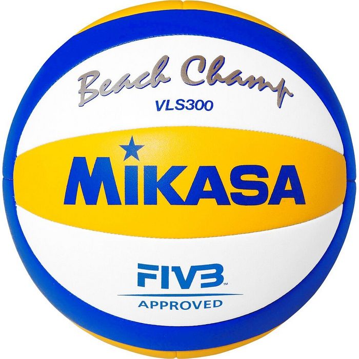Mikasa Beachvolleyball Beach Champ VLS300 DVV Maschinengenähte 10-teilige Ballhülle