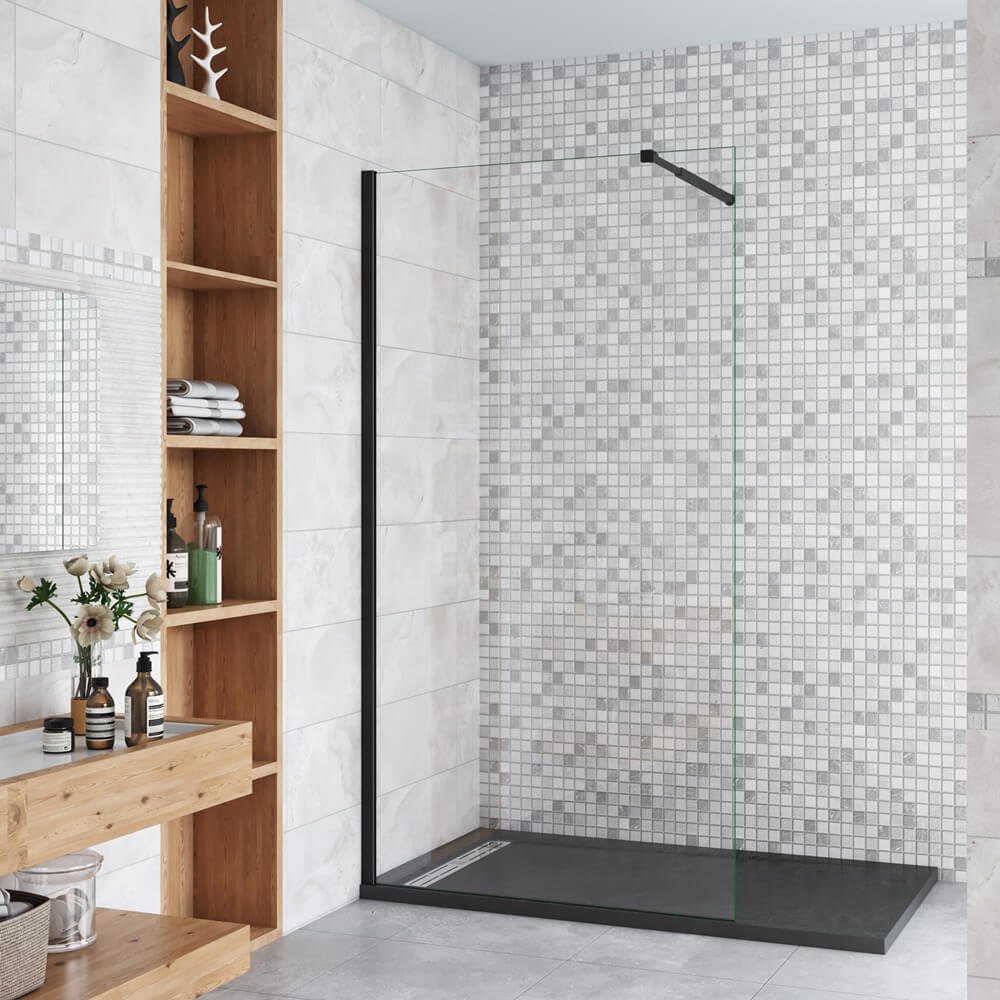 Duschwand 30-160cm Glaswand Duschwand Walk in Dusche Duschtrennwand Nano Glas