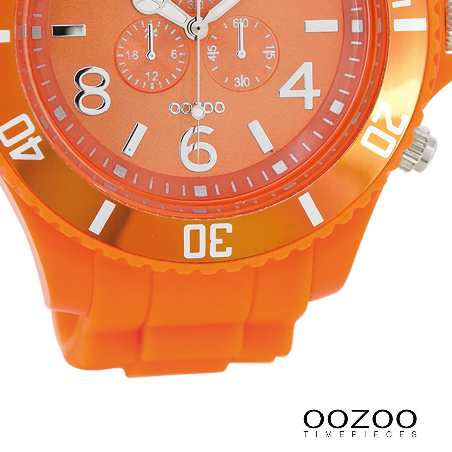 OOZOO Quarzuhr Oozoo Damen Armbanduhr blau Analog, (Analoguhr), Herrenuhr rund, extra groß (ca. 49mm) Silikonarmband, Fashion-Style
