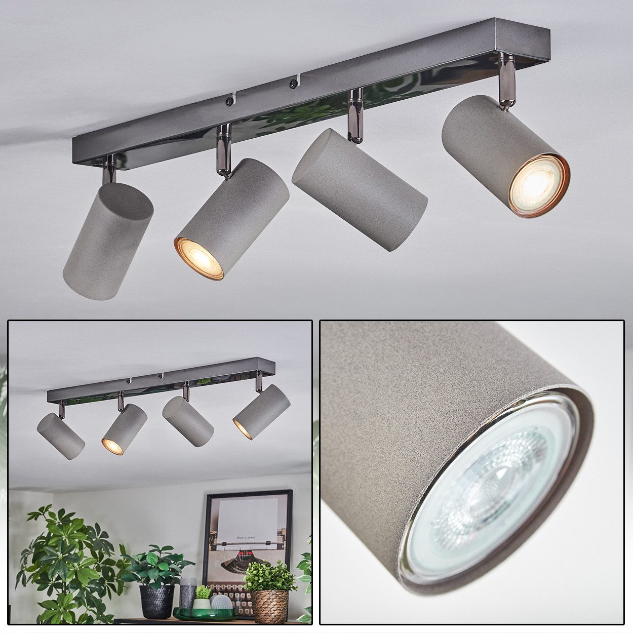 hofstein Deckenleuchte Deckenlampe aus Metall in günstig online kaufen